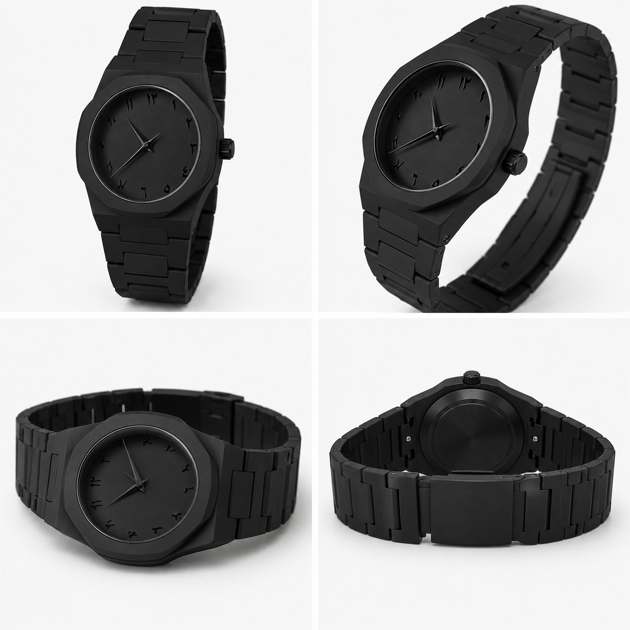 BLACK AURA โ Premium Matte Black Analog Watch for Men โ ๏ธ