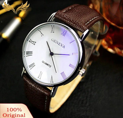 Simple Business Fashion Graduated Quartz Leather Watch