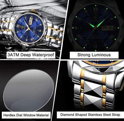 Poedagar luxury Men Watches Business top brand man watches wrist watch waterproof luminous date week Quartz mens watch high Quality Box
