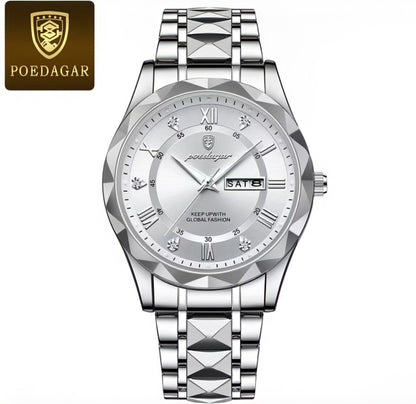 Poedagar luxury Men Watches Business top brand man watches wrist watch waterproof luminous date week Quartz mens watch high Quality Box