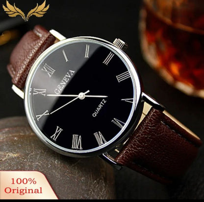 Simple Business Fashion Graduated Quartz Leather Watch