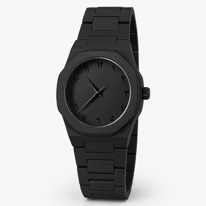 BLACK AURA – Premium Matte Black Analog Watch for Men ♠️