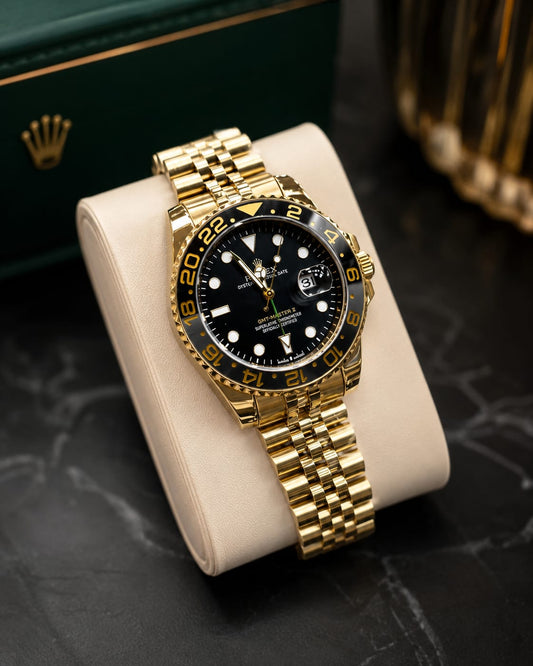 GMT-Master II Style Black Bezel Jubilee Bracelet Men's Luxury Watch