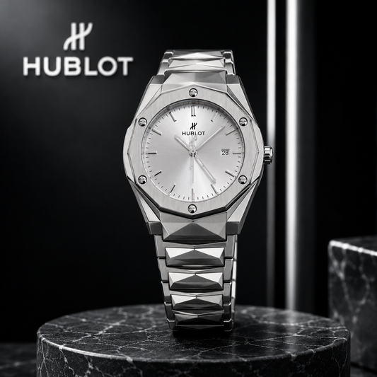 Hublot Luxury Silver Stainless Steel Wrist Watch for Men