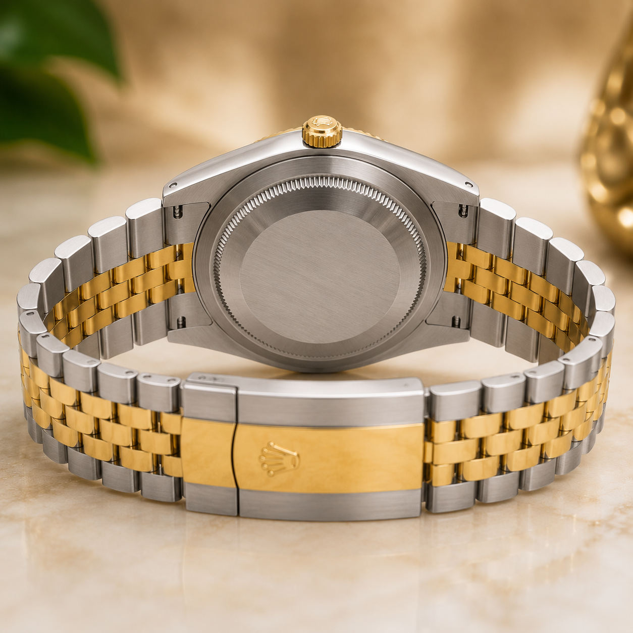 Rolex Oyster Perpetual Land-Dweller Two-Tone Luxury Watch | White and Green  Honeycomb Dial & Date Display