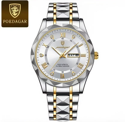 Poedagar luxury Men Watches Business top brand man watches wrist watch waterproof luminous date week Quartz mens watch high Quality Box