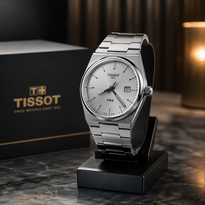 Tissot PRX Silver Dial Stainless Steel Men's Luxury Watch | Premium Quartz Wrist Watch