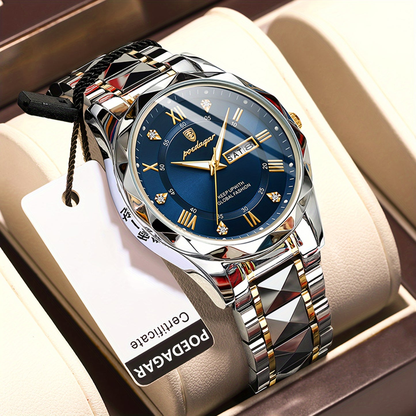 Poedagar luxury Men Watches Business top brand man watches wrist watch waterproof luminous date week Quartz mens watch high Quality Box