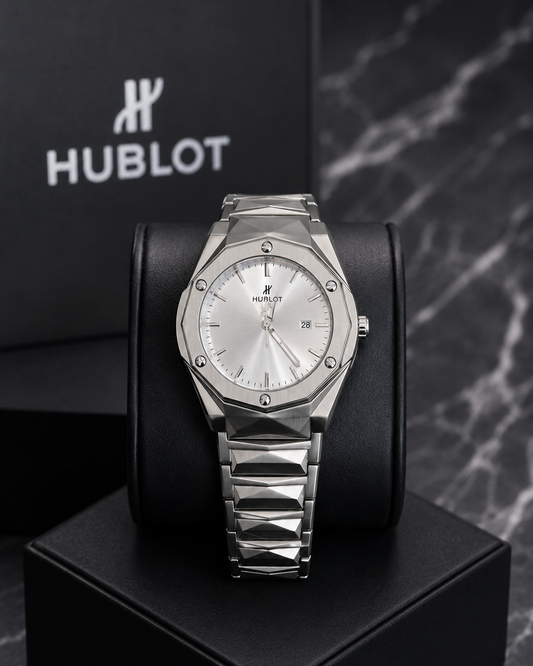 Hublot Luxury Silver Stainless Steel Wrist Watch for Men