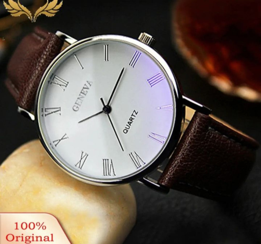 Simple Business Fashion Graduated Quartz Leather Watch