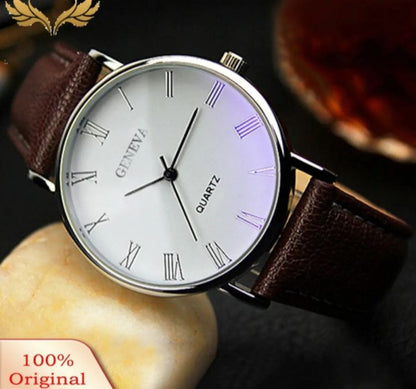 Simple Business Fashion Graduated Quartz Leather Watch