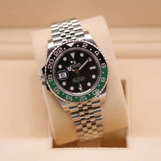GMT-Master II Style Black Bezel Jubilee Bracelet Men's Luxury Watch
