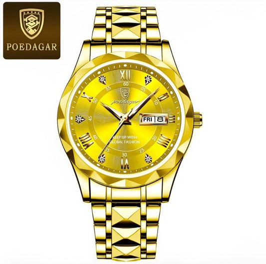 Poedagar luxury Men Watches Business top brand man watches wrist watch waterproof luminous date week Quartz mens watch high Quality Box