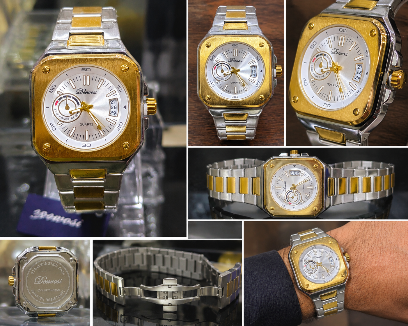 Denvosi Royal Gold Square Quartz Watch